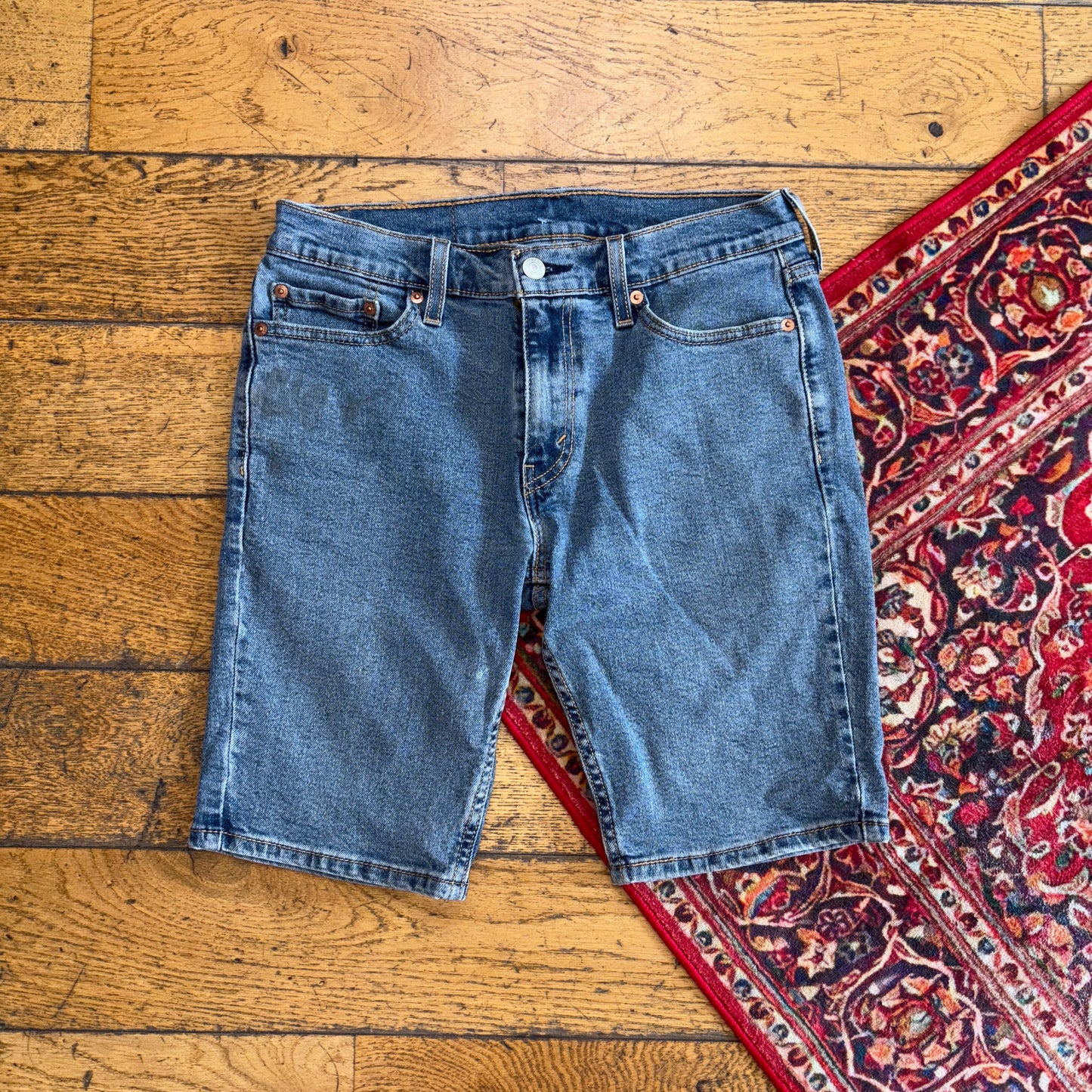 Vintage Levis 511 Slim Blue Denim Shorts - 30