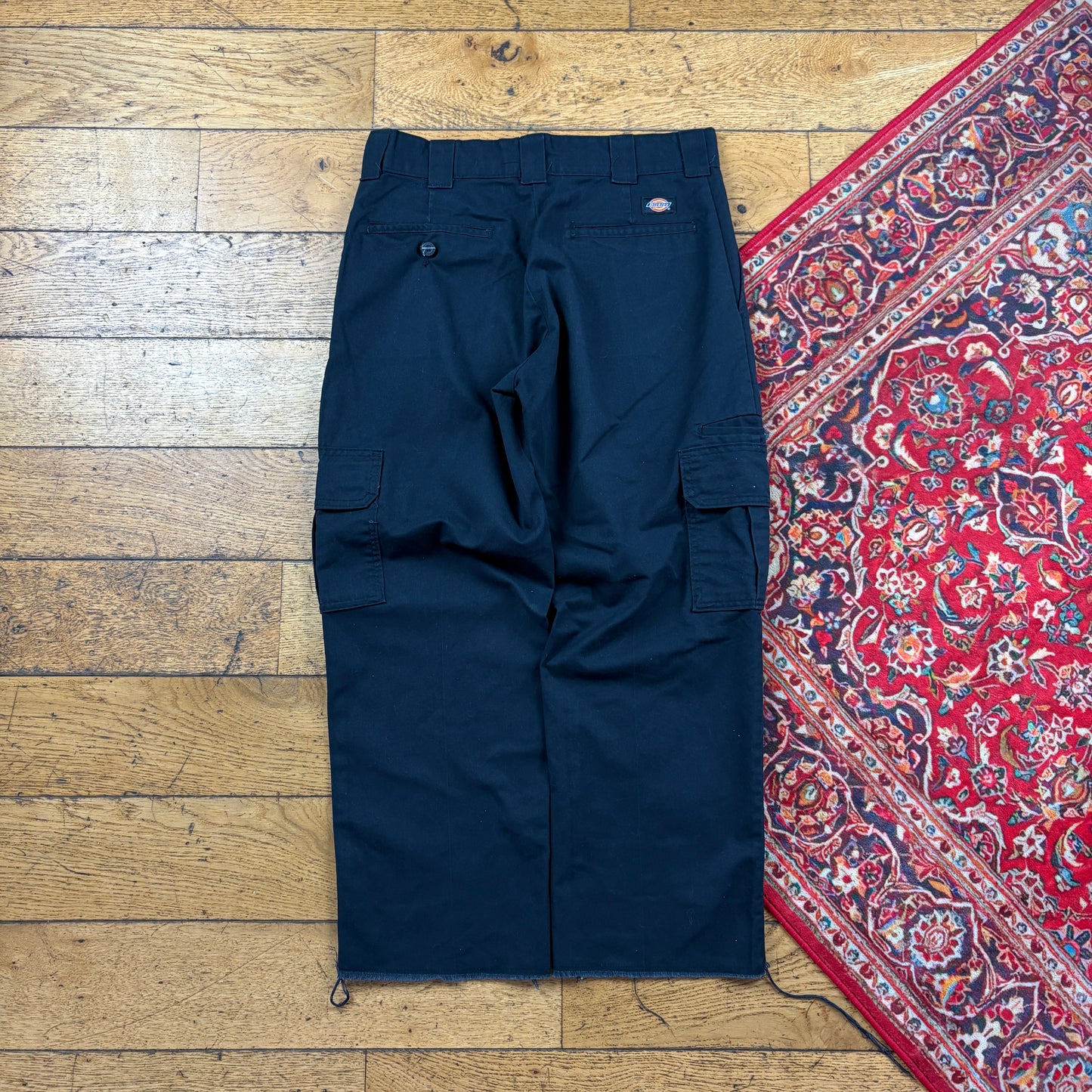 Vintage Dickies 874 Black Cargo Skate Trousers - 32