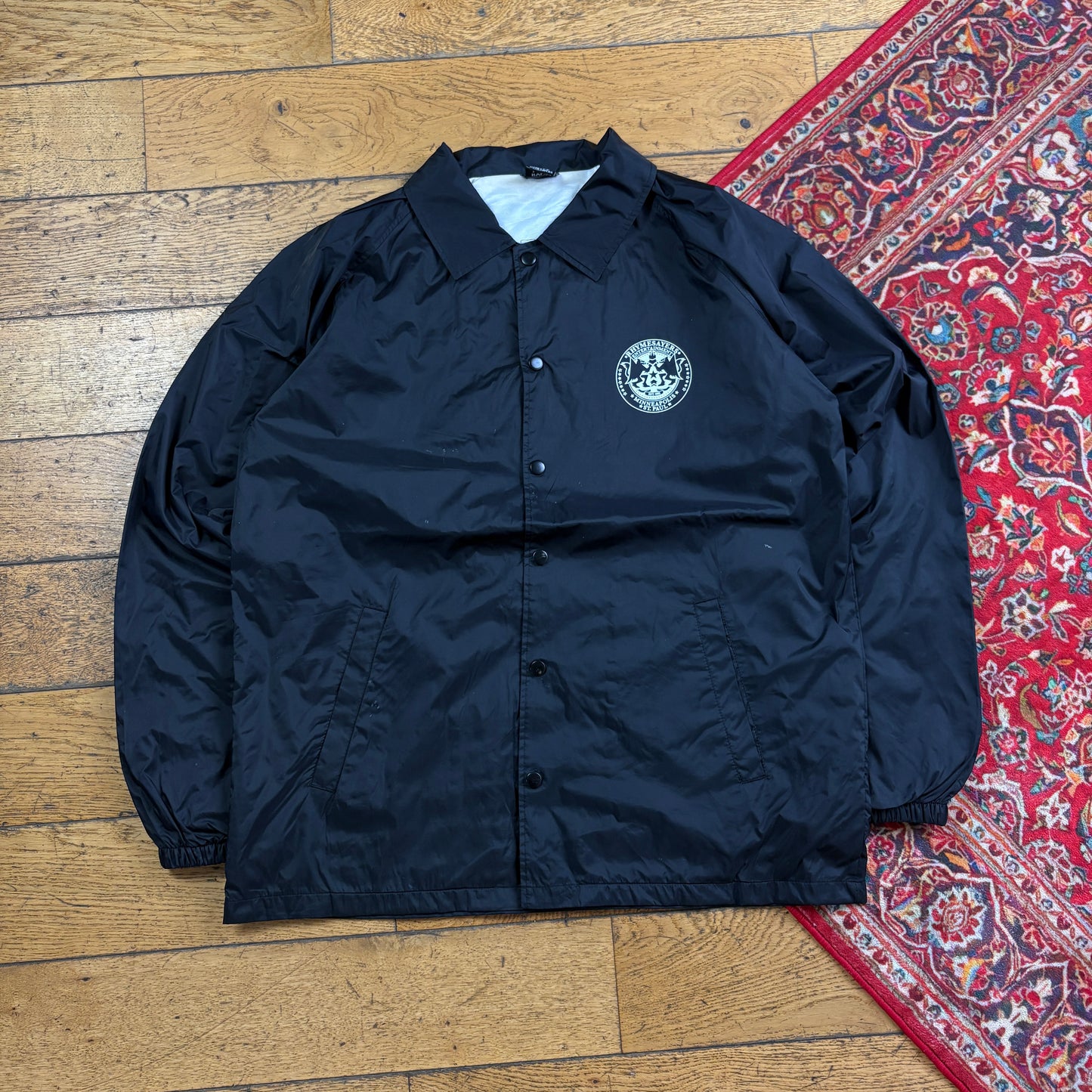 Vintage Black Nylon Coach Harrington Jacket - M