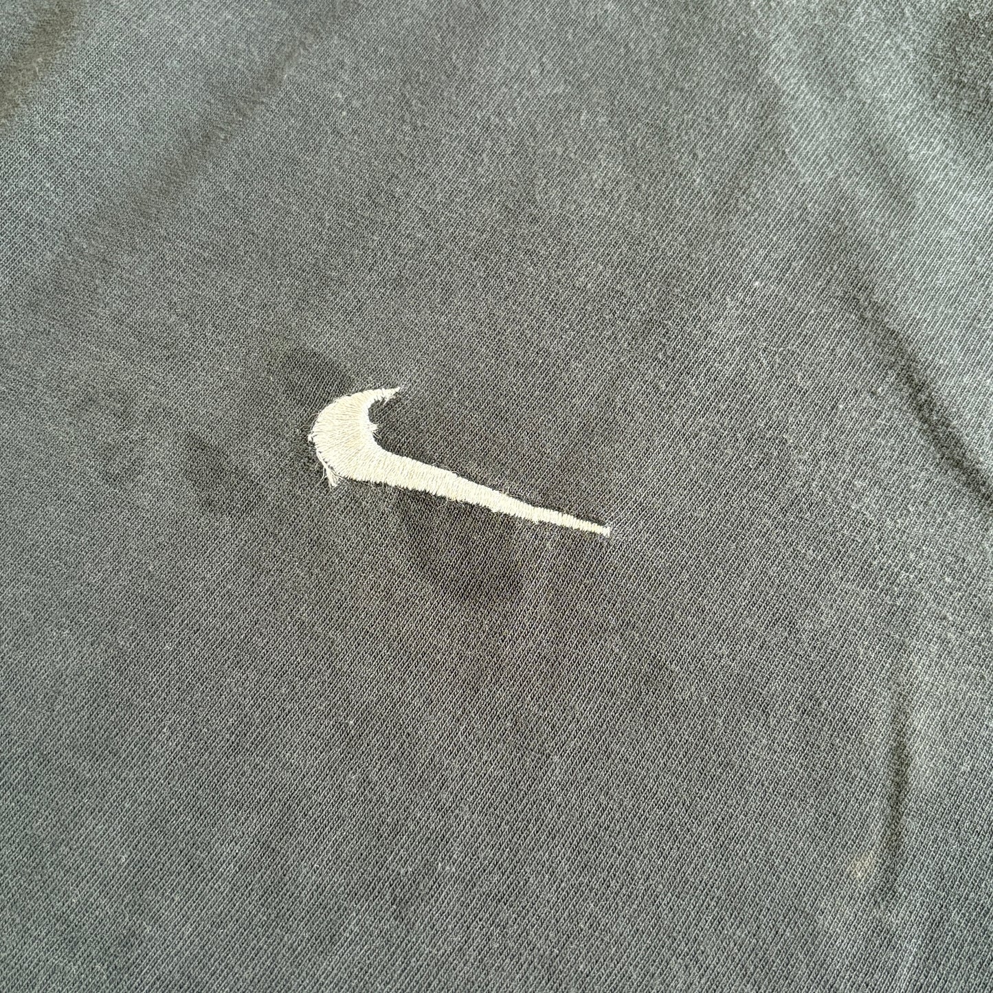 Vintage 90s Nike Swoosh Embroidered Black T-Shirt - XL