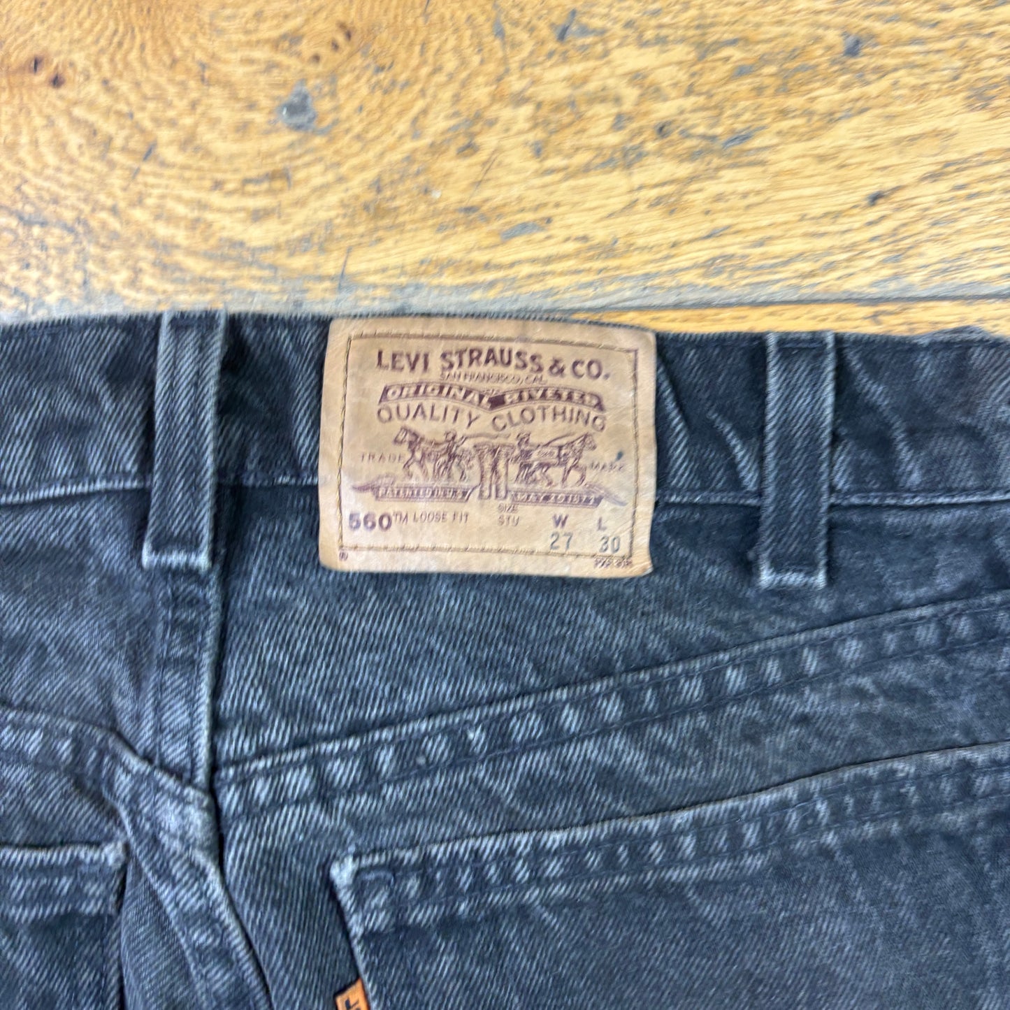 Vintage Levis Womens 560 Baggy Black Denim Jeans - Size 6/8