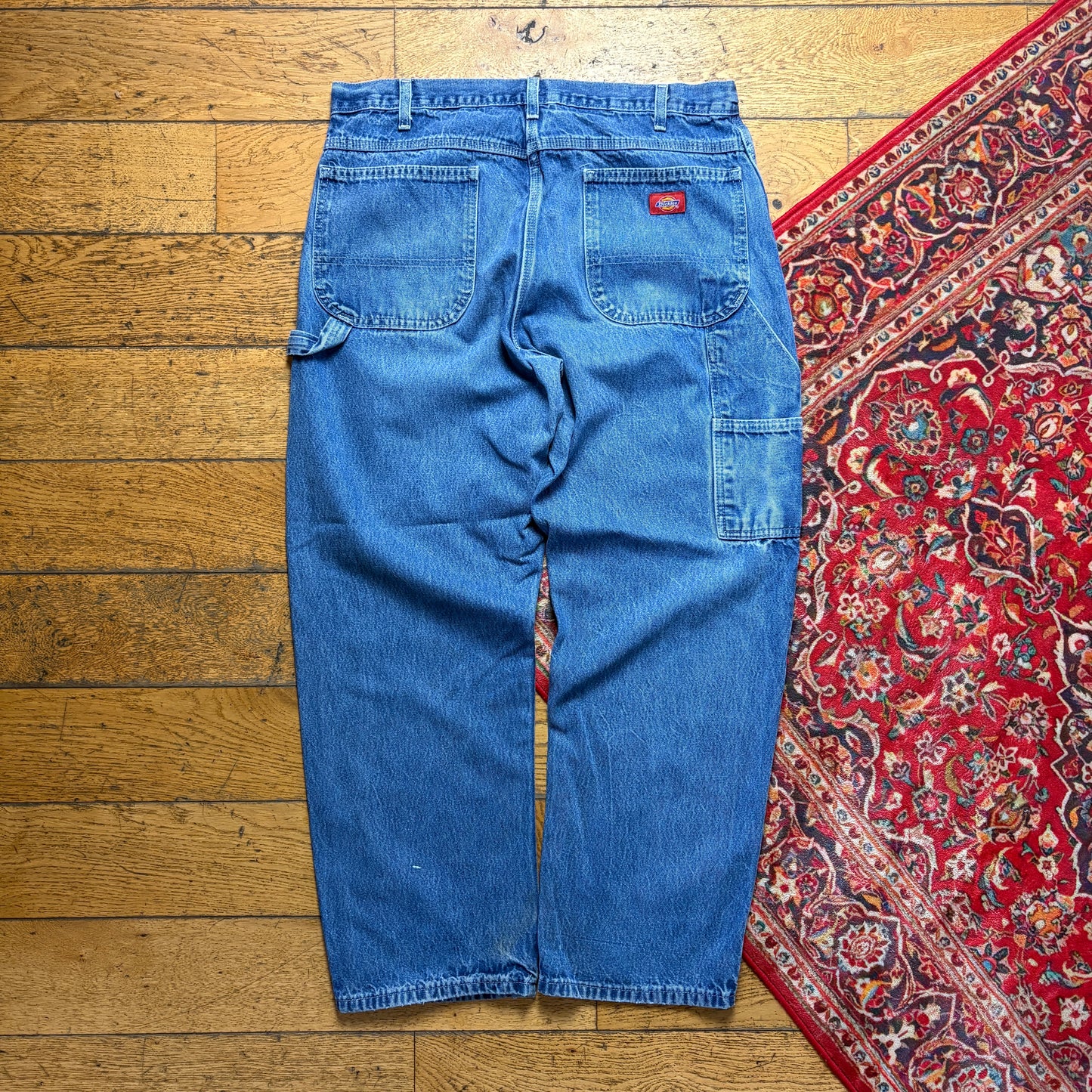 Vintage Dickies Workwear Carpenter Baggy Blue Jeans - 38R