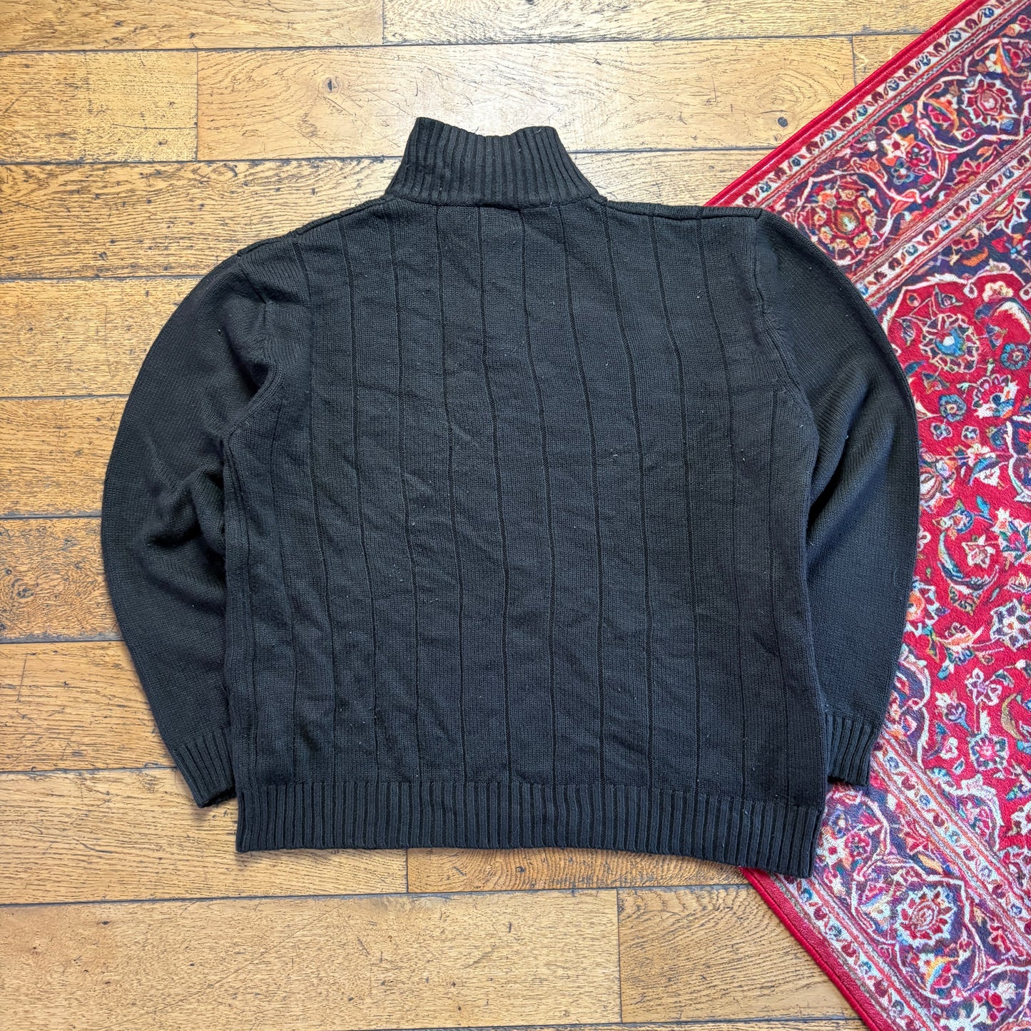 Vintage Southpole Zip Brown Hip Hop Chunky Knit Jumper - XL