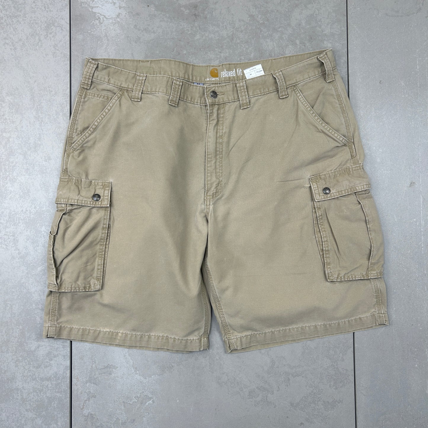 Vintage Carhartt Workwear Baggy Cream Carpenter Shorts - 44
