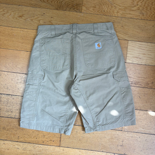 Vintage Carhartt Cream Workwear Baggy Carpenter Shorts - 34