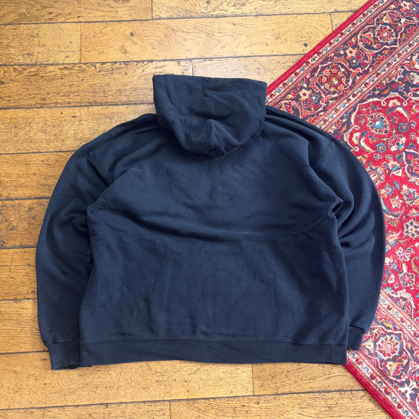 Vintage Thrasher Flames Black Skate Streetwear Hoodie Sweatshirt - L