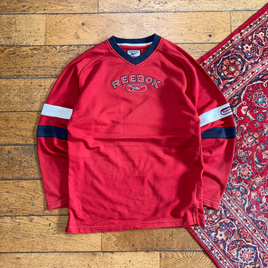 Vintage Reebok Red Embroidered Sweatshirt - S