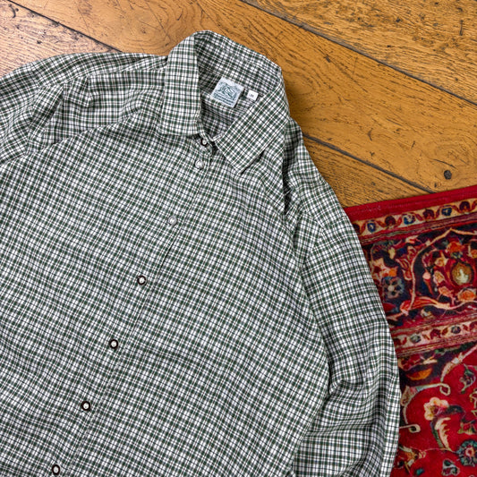 Vintage Green Check Shirt - S