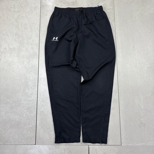 Vintage Under Armour Black Baggy Tracksuit Sweatpants Track Pants Bottoms - L