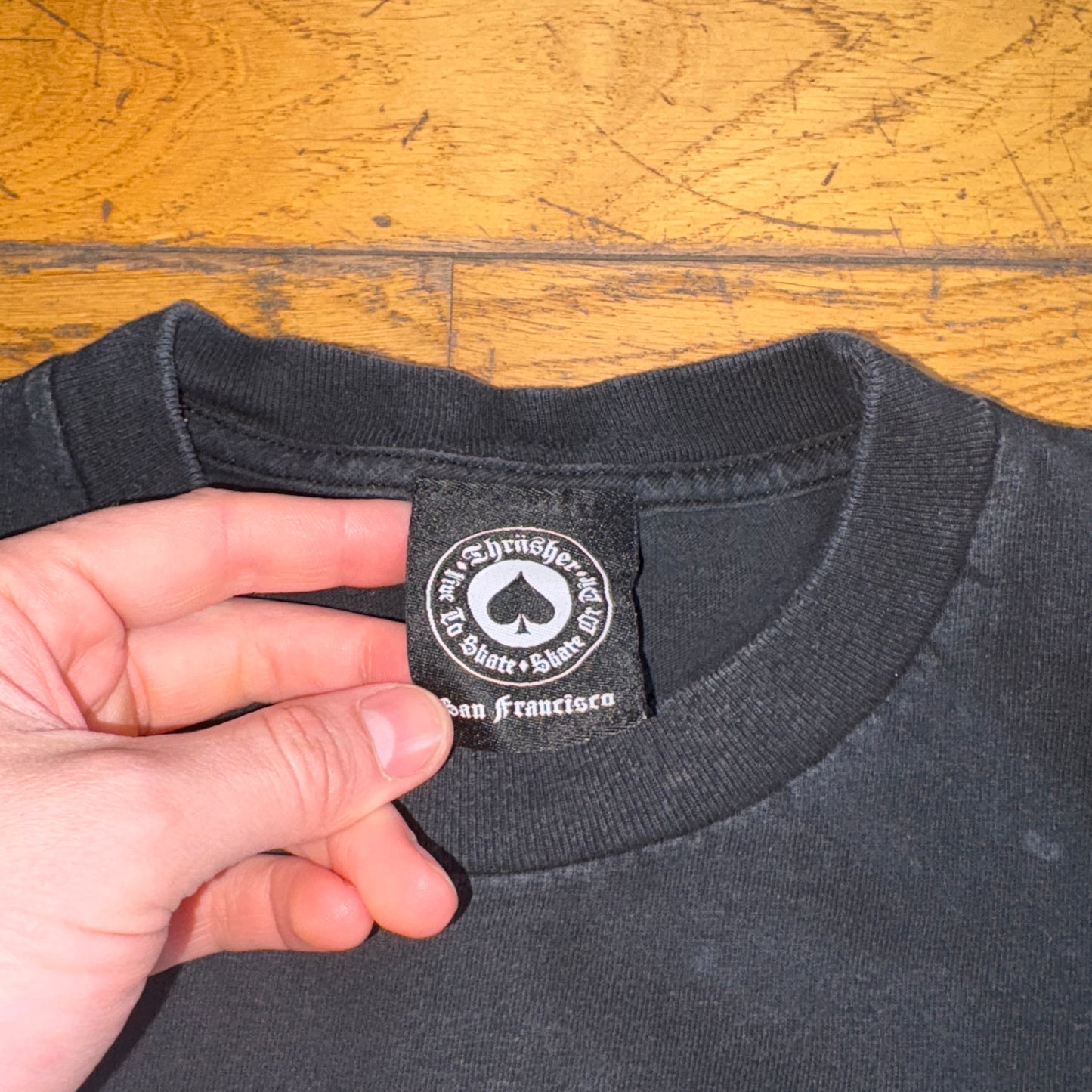 Vintage Thrasher Black Flames Skate Womens Graphic T-Shirt - XS