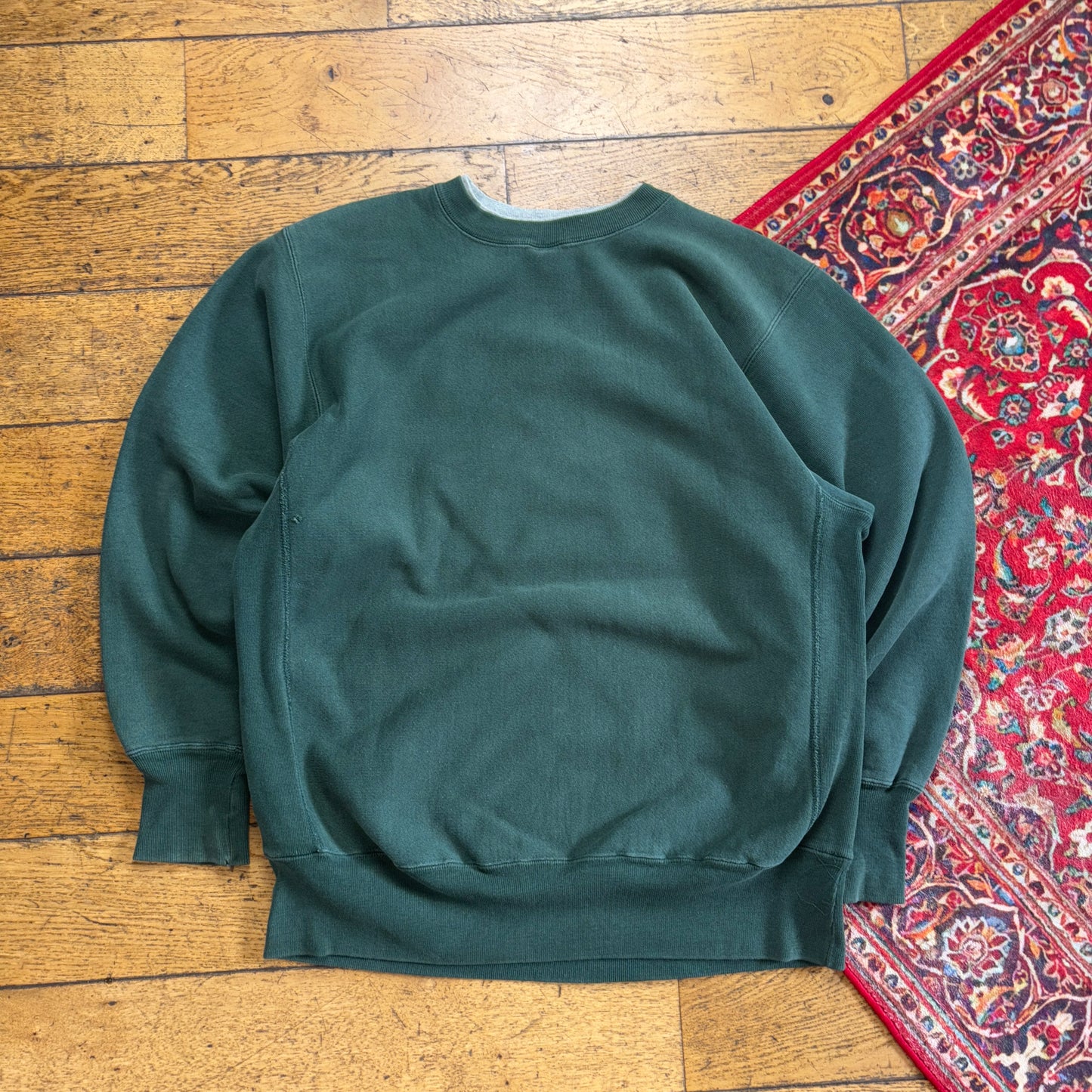 Vintage 90s Champion Green Embroidered Sweatshirt - XL
