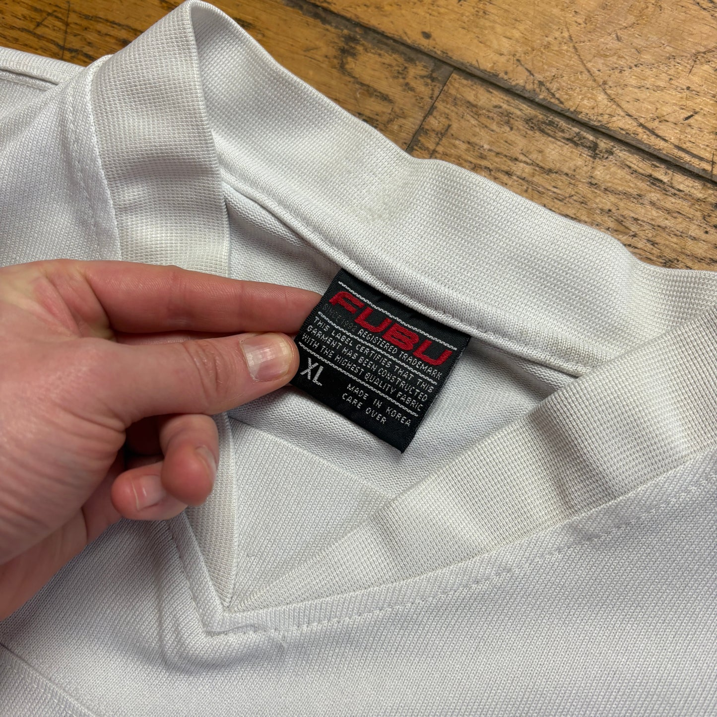 Vintage FUBU Embroidered Hip Hop White American Football Jersey - XL