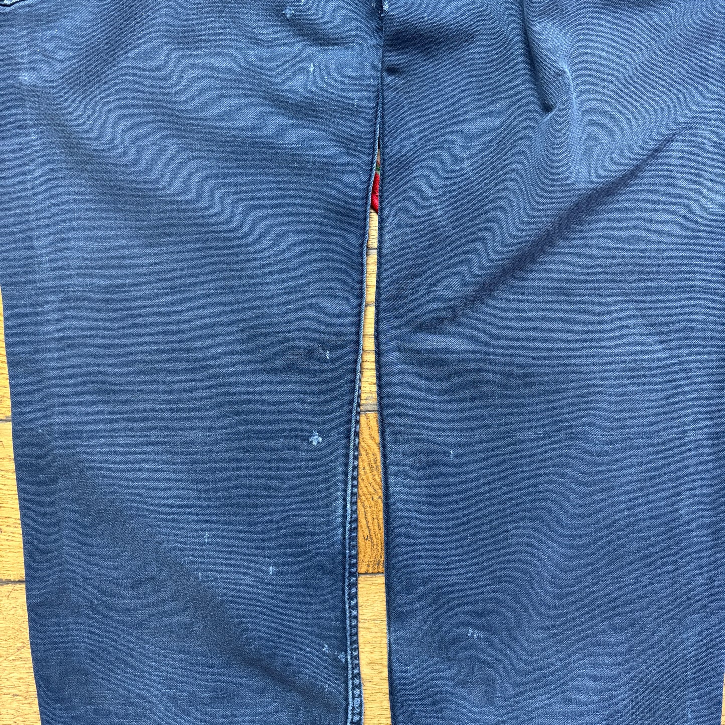 Vintage Carhartt Workwear Faded Black Navy Carpenter Baggy Trousers - 36L
