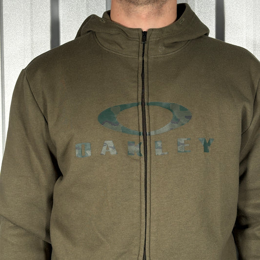 Oakley Green Camo Zip Hoodie - L