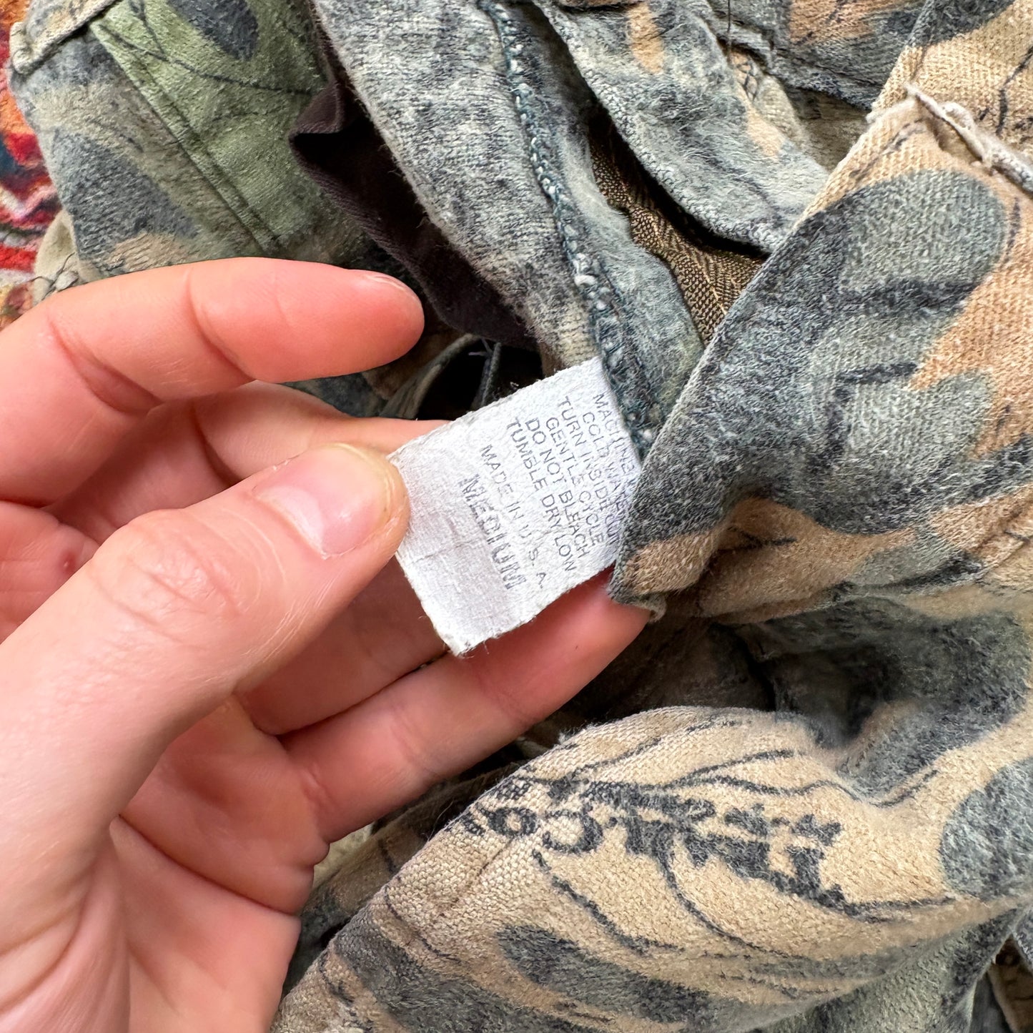 Vintage Real Tree Camo Green Hunting Workwear Trousers - 36