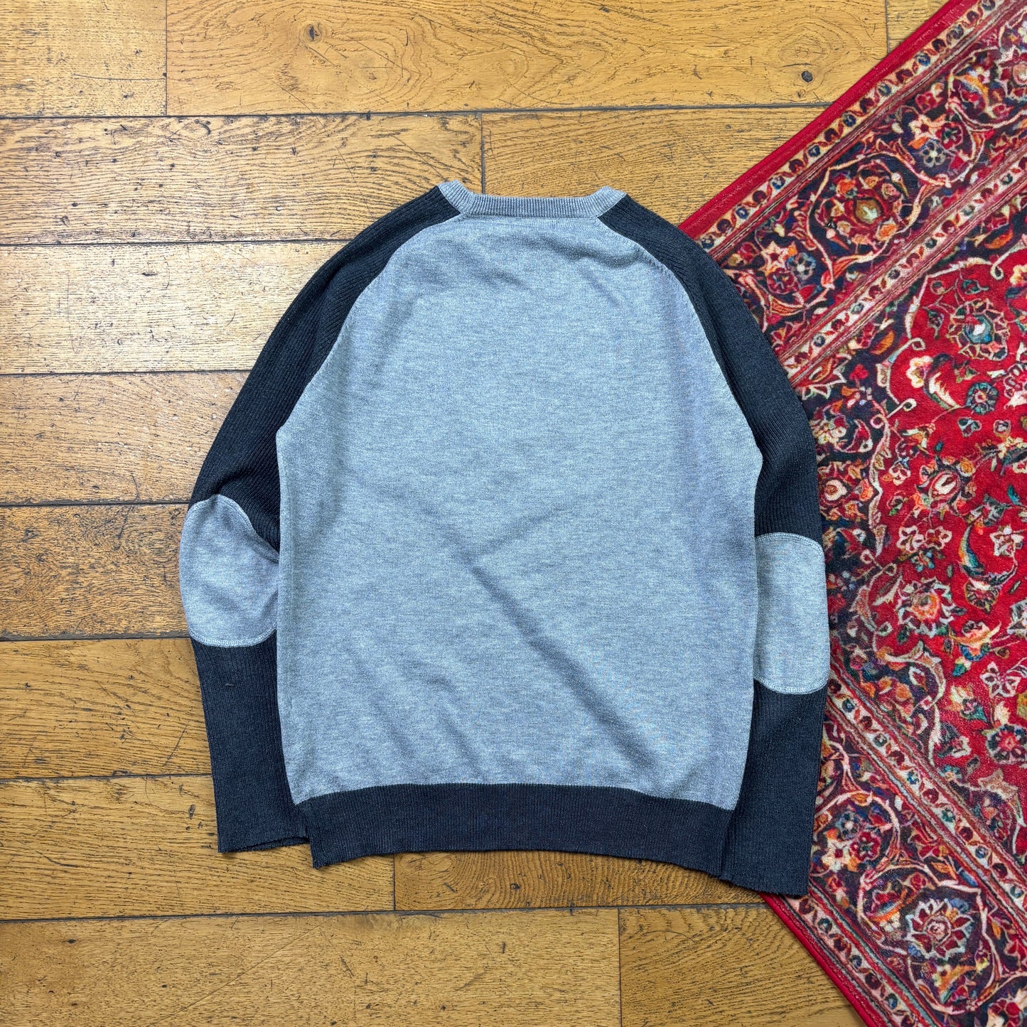 Vintage Fred Perry Grey Knit Jumper - XS