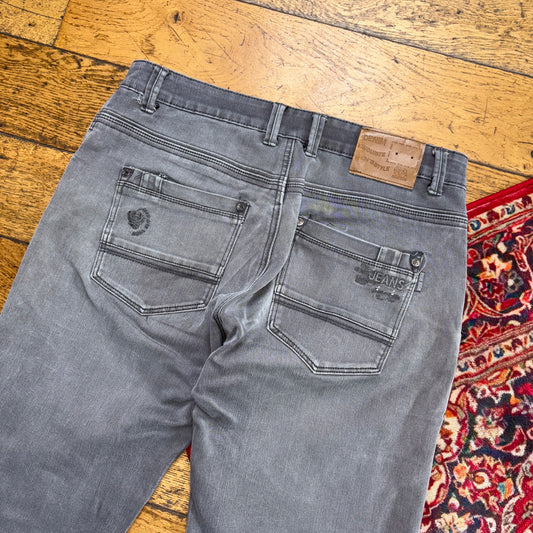 Vintage Embroidered Grey Hip Hop Shorts Jorts - 34
