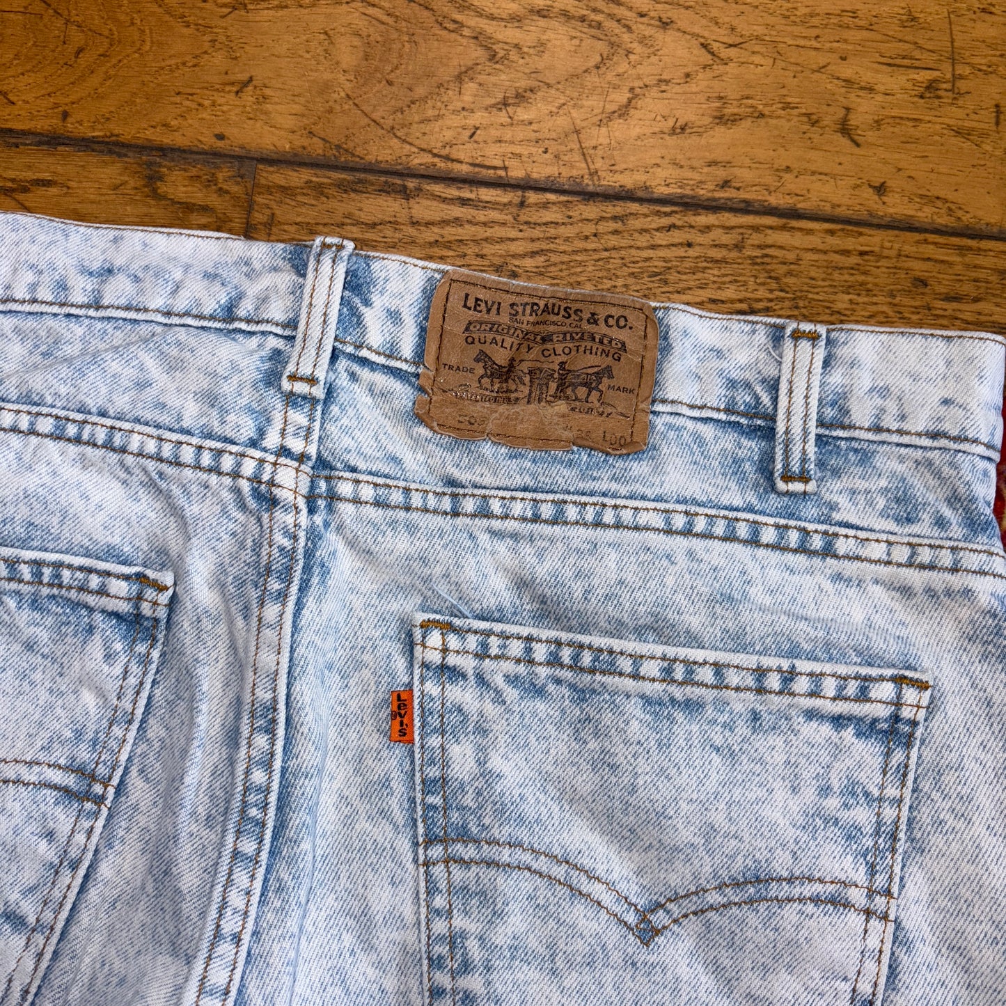Vintage Levis 505 Blue Baggy Denim Shorts - 36