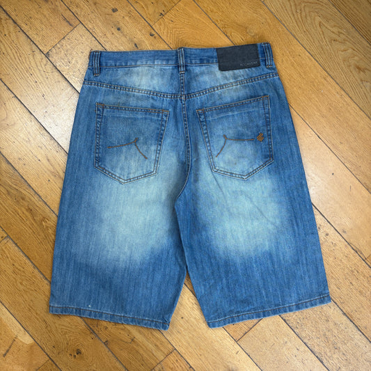 Vintage Rocawear Embroidered Hip Hop Baggy Blue Shorts Jorts - 36