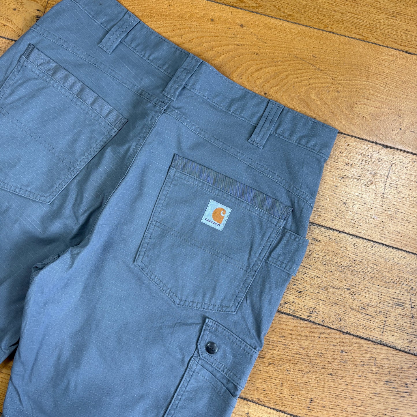 Vintage Carhartt Workwear Grey Baggy Carpenter Shorts - 33