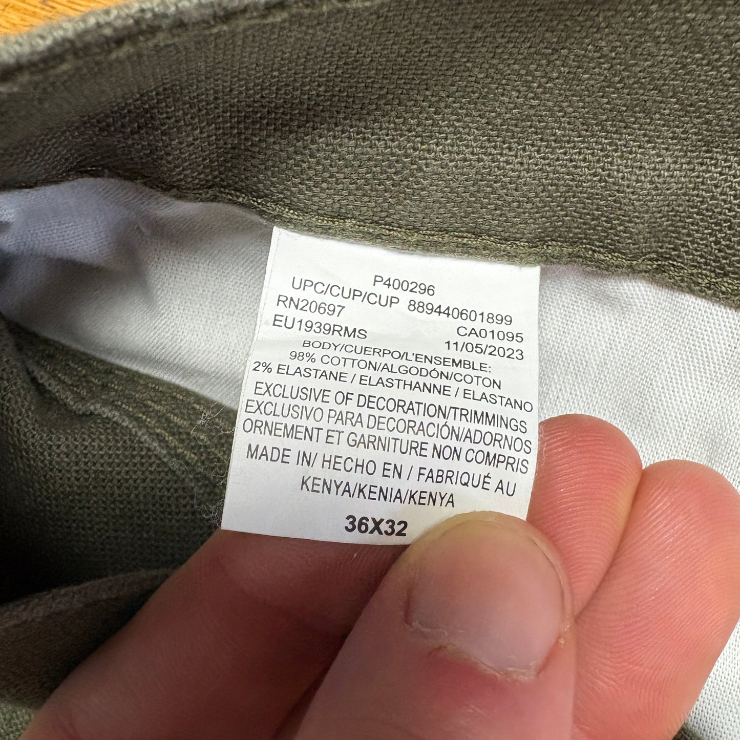 Vintage Dickies Workwear Carpenter Green Khaki Baggy Trousers - 40R