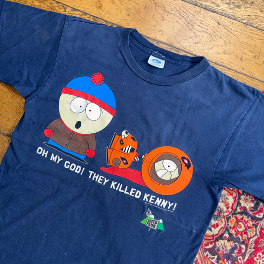 Vintage 1997 South Park Navy They Killed Kenny Single Stitch Graphic T-Shirt - S