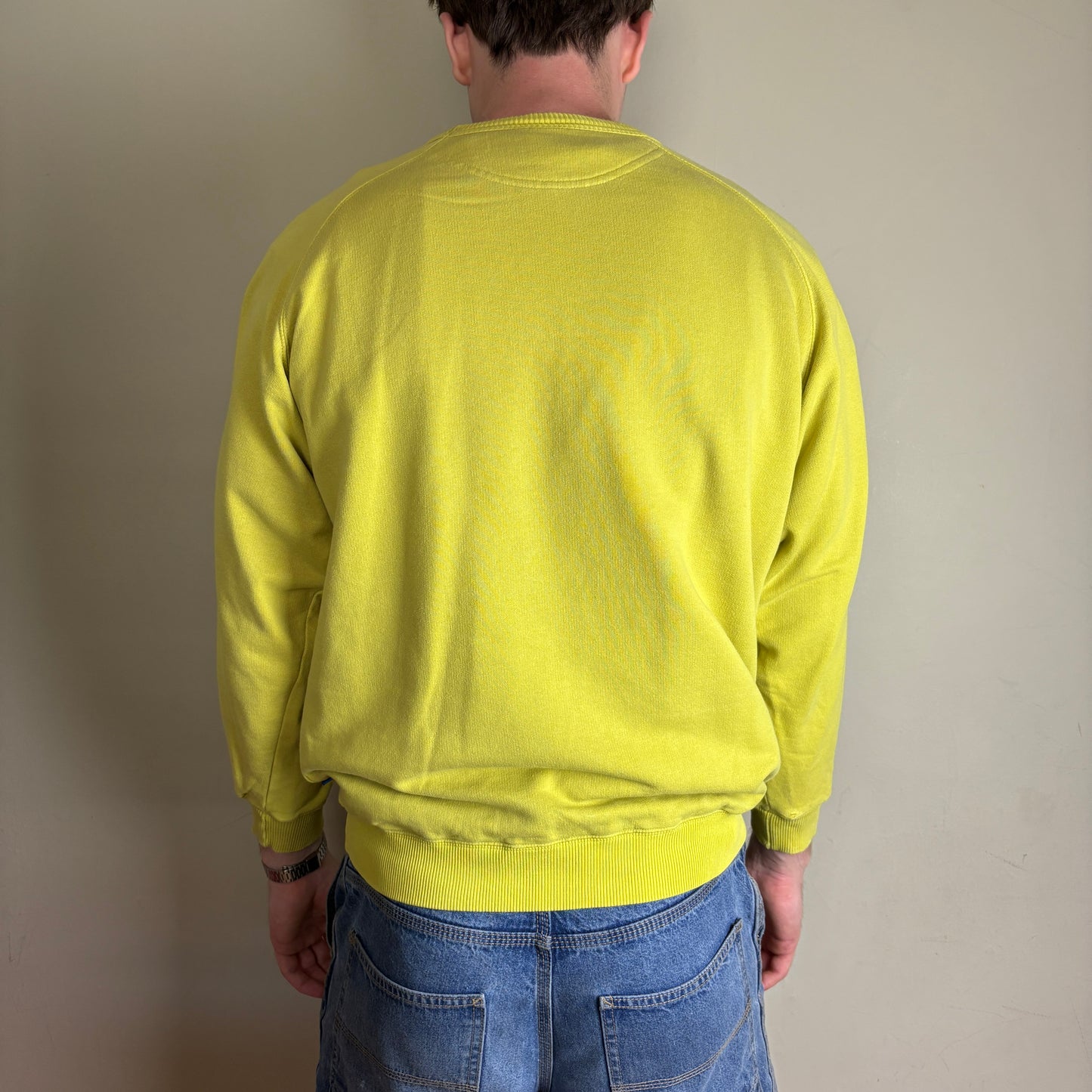Vintage Adidas Yellow Embroidered 90s Sweatshirt - S