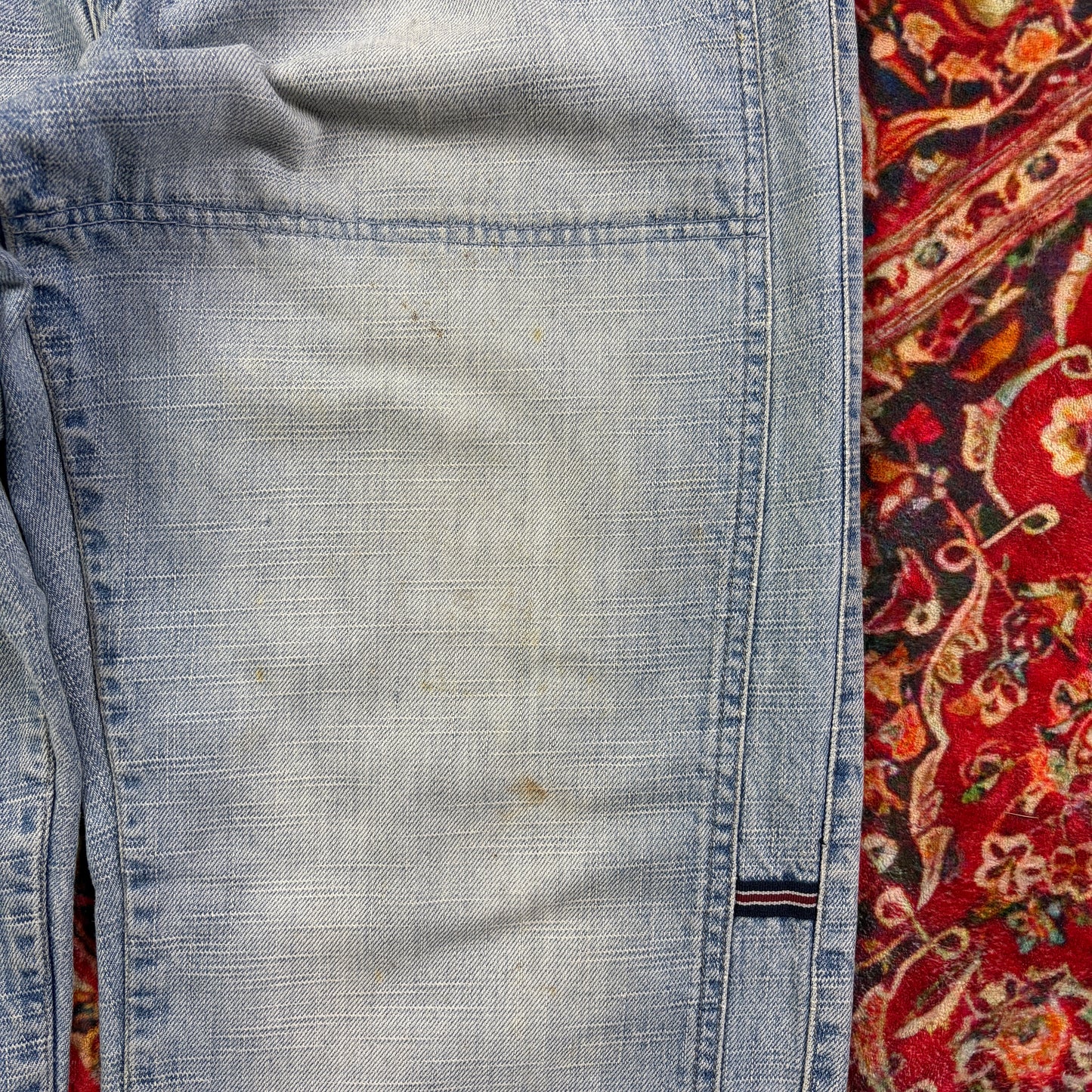 Vintage Phat Farm Blue Embroidered Y2K Hip Hop Baggy Jeans - 34