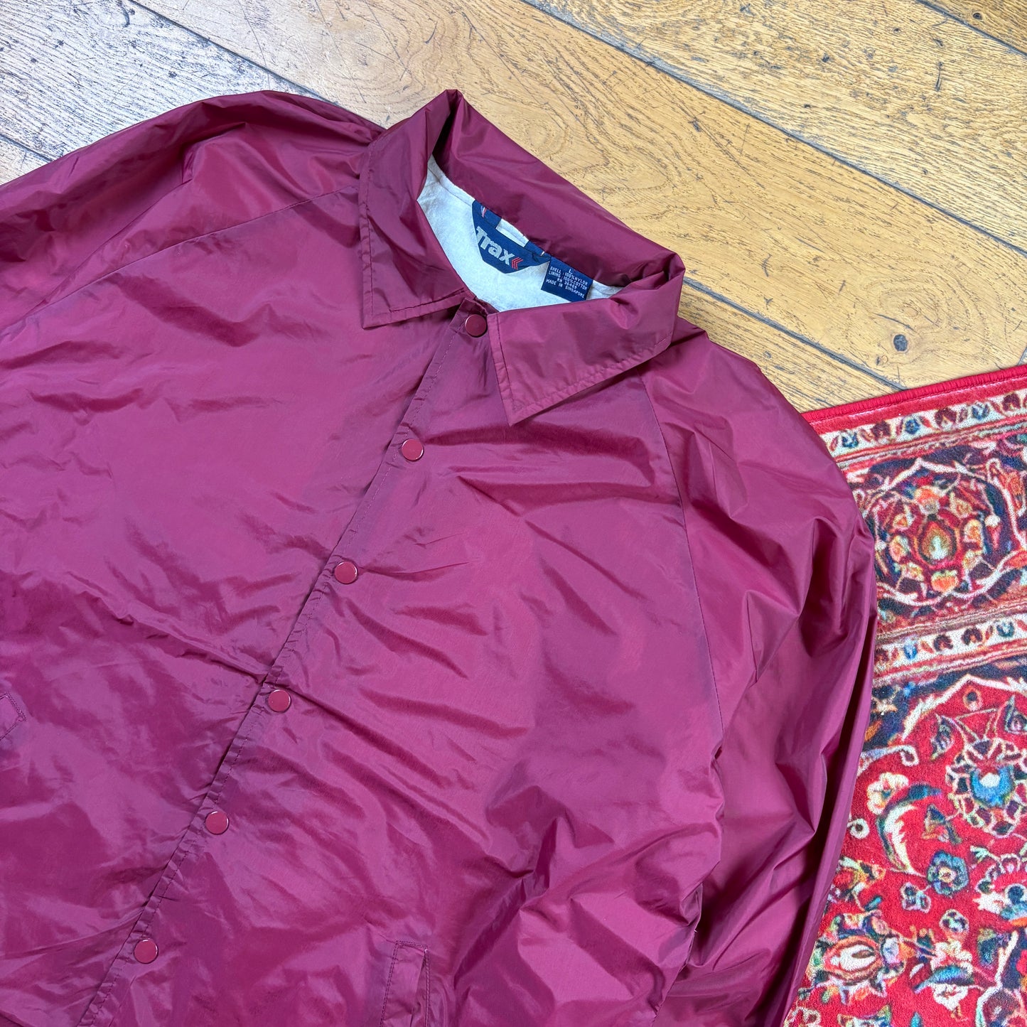 Vintage Burgundy Nylon Coach Harrington Jacket - L