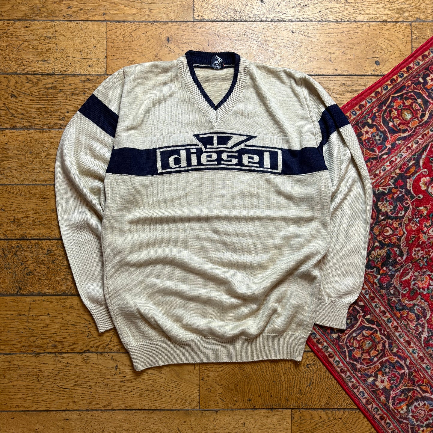Vintage Diesel Cream Knit Jumper - M