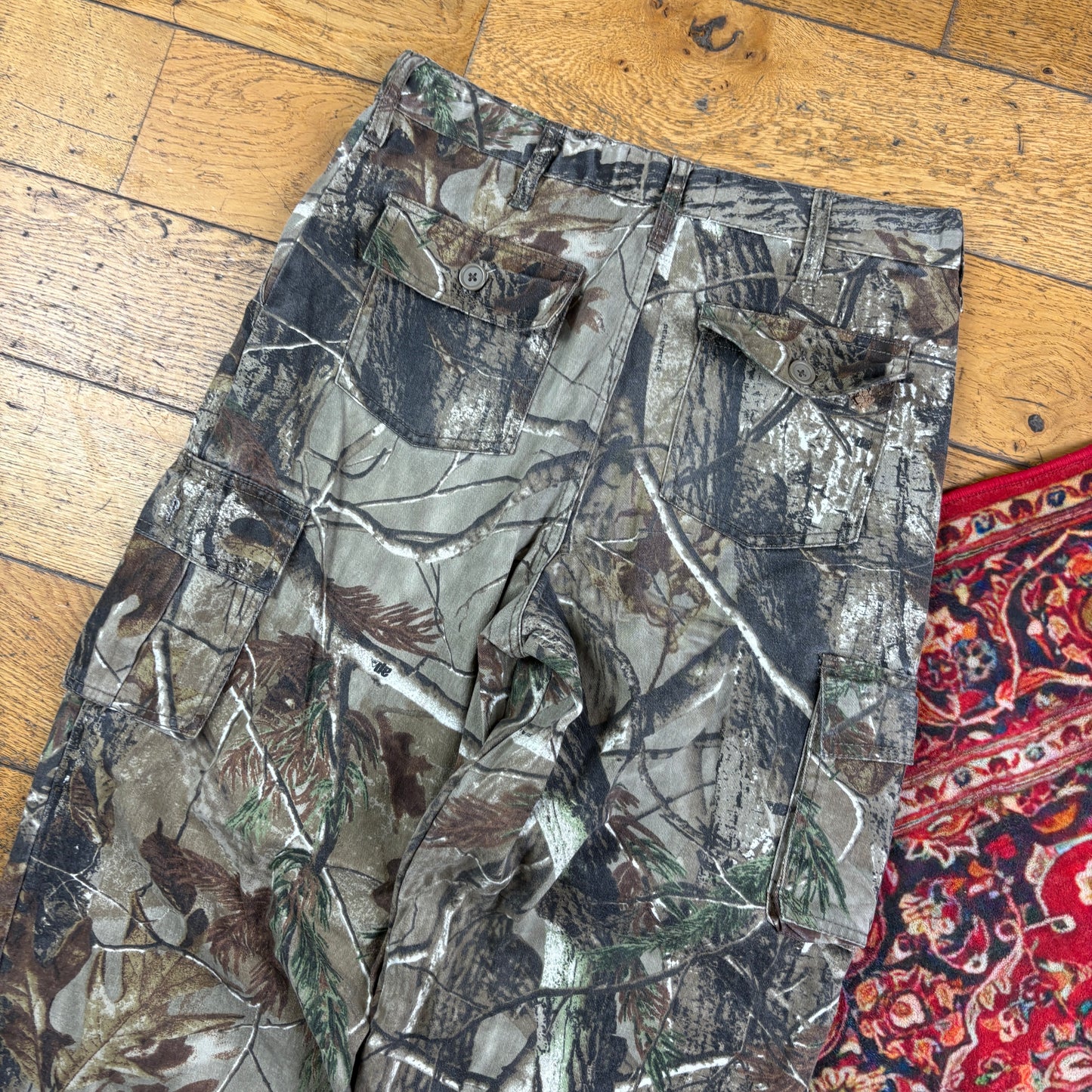 Vintage Real Tree Camo Green Hunting Workwear Trousers - 32