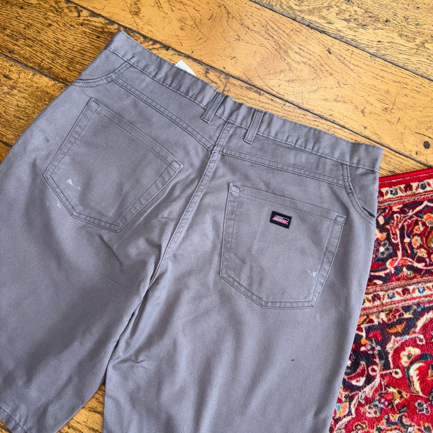 Vintage Dickies Workwear Carpenter Baggy Grey Shorts - 36
