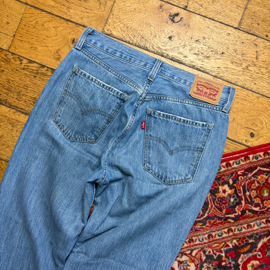 Vintage Levis Womens Low Pro Straight Blue Denim Jeans - Size 10