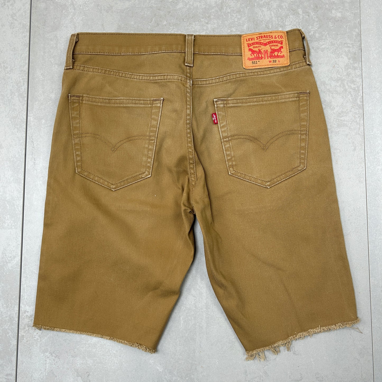 Vintage Levis 511 Brown Slim Shorts - 32