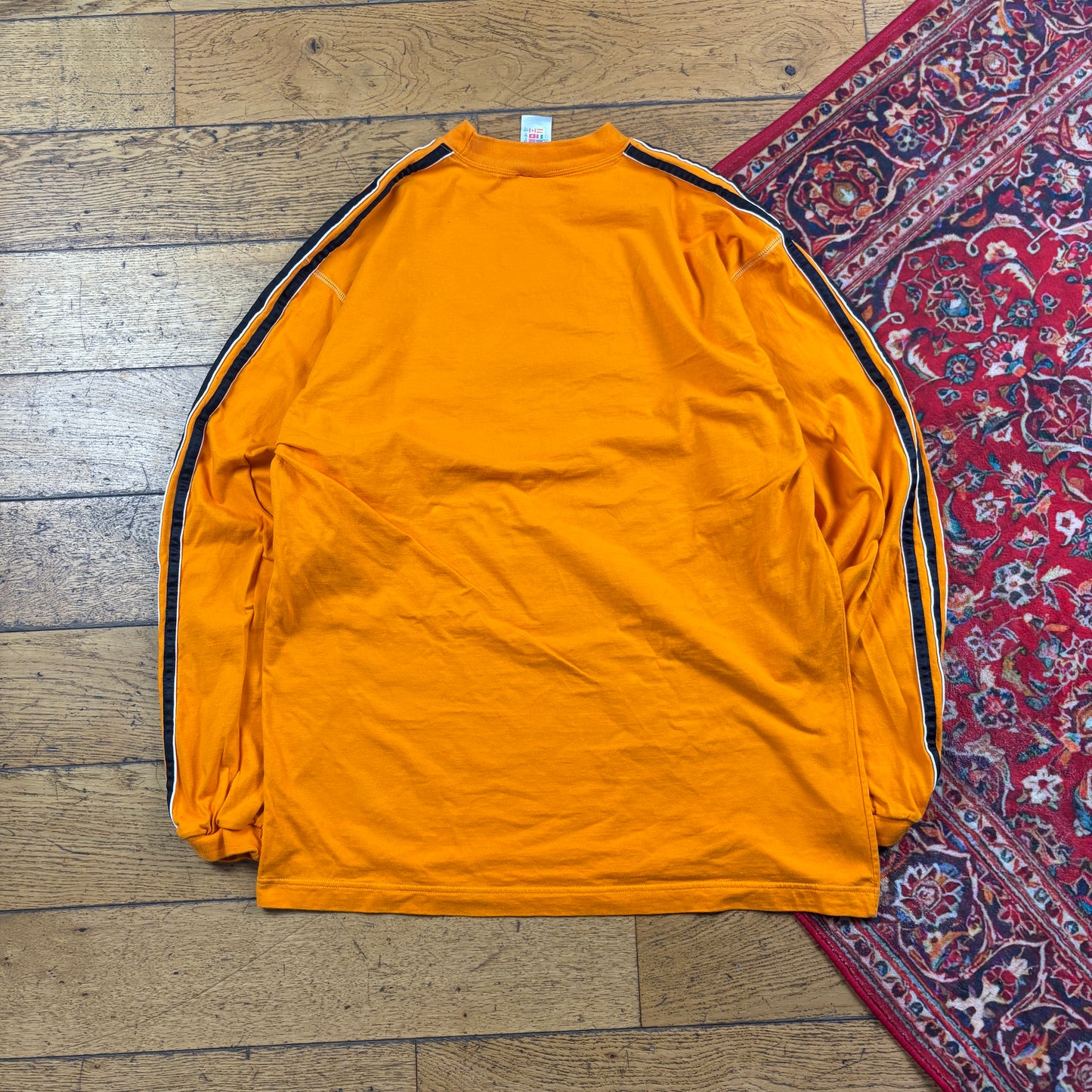 Vintage Adidas Orange Long Sleeve T-Shirt - M
