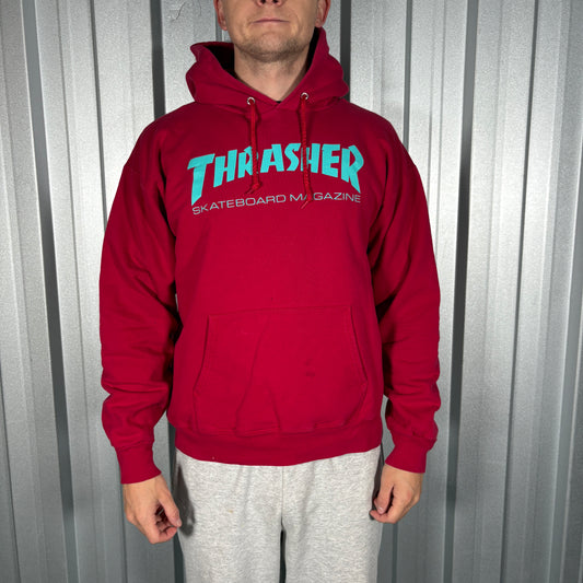 Thrasher Red Skate Hoodie Sweatshirt - M
