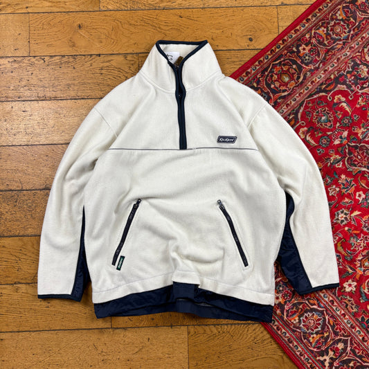 Vintage Kickers Cream Embroidered Fleece Sweatshirt - L