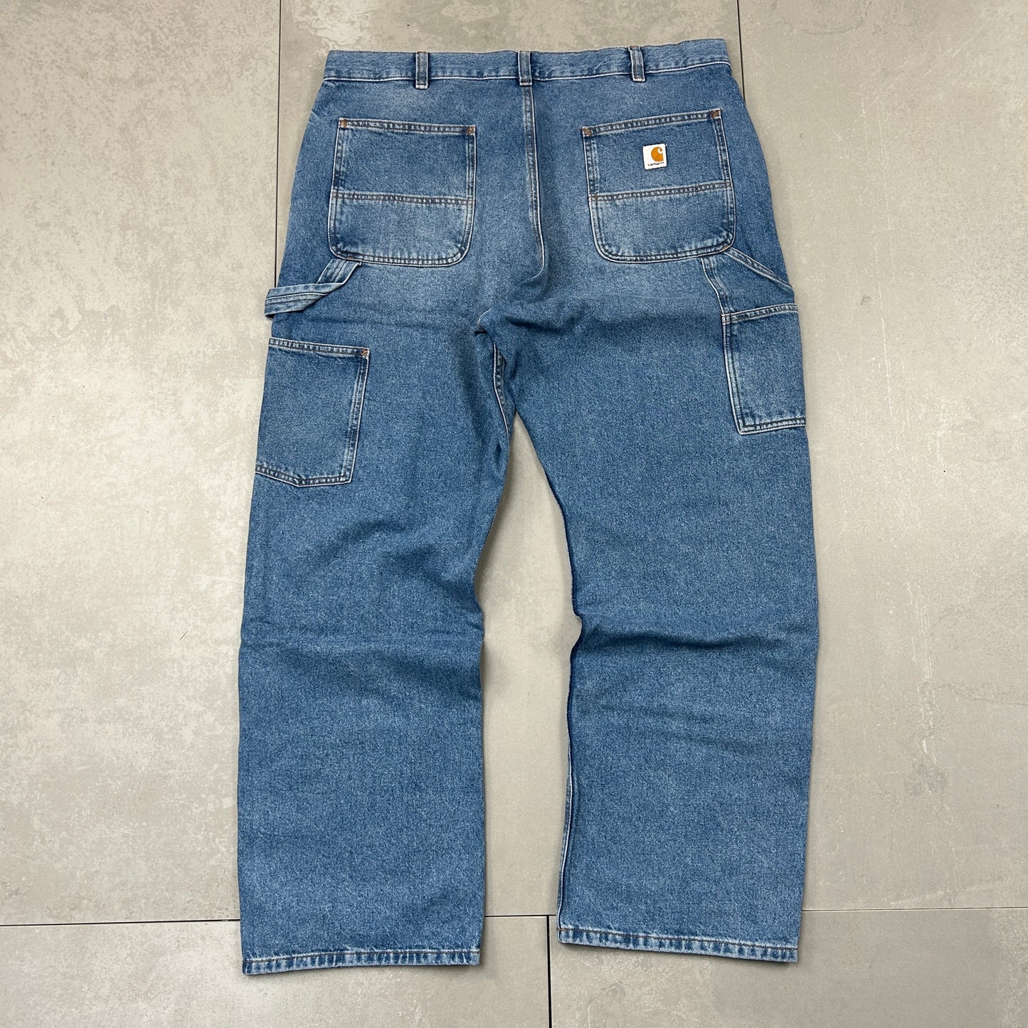 New Carhartt Double Knee Carpenter Baggy Blue Jeans - 40