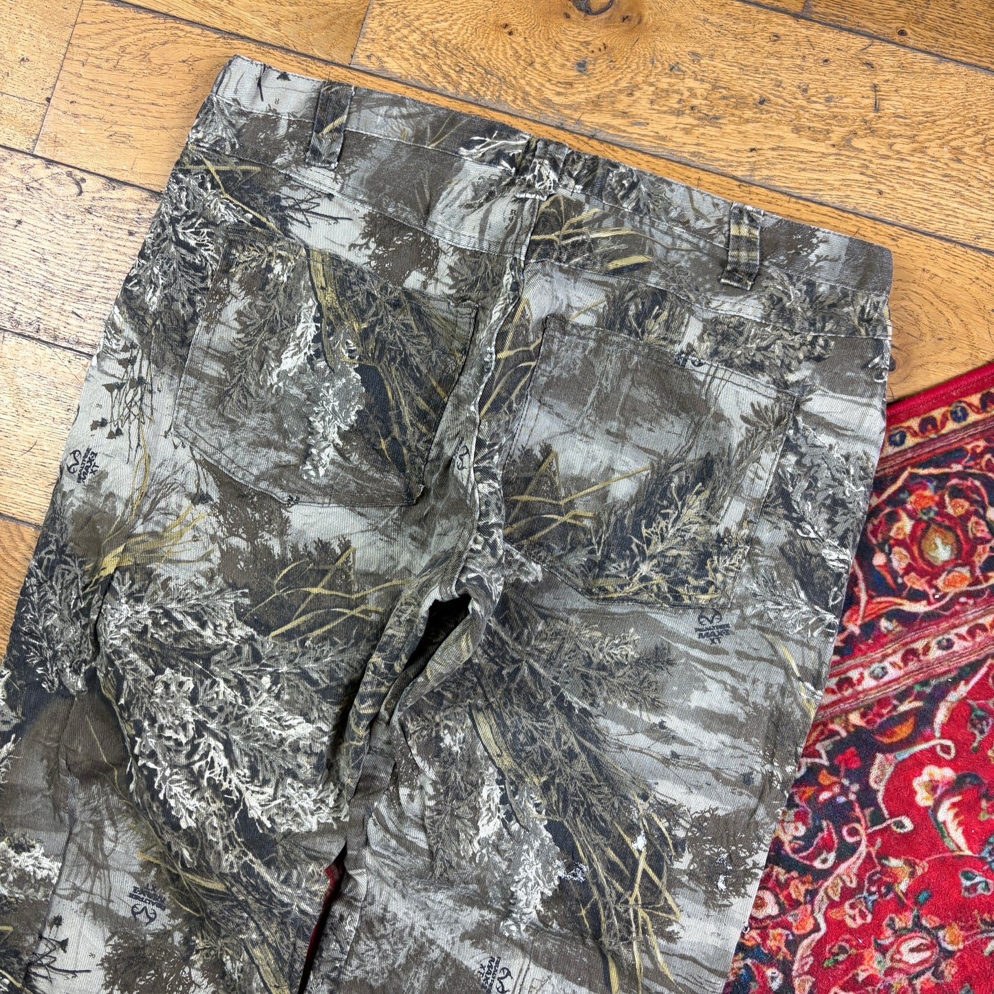 Vintage Real Tree Camo Green Hunting Workwear Trousers - 38