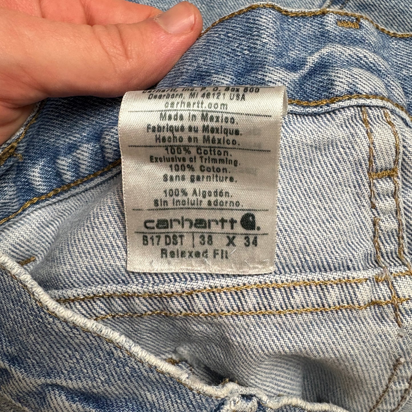 Vintage Carhartt Blue Workwear Carpenter Jeans - 38