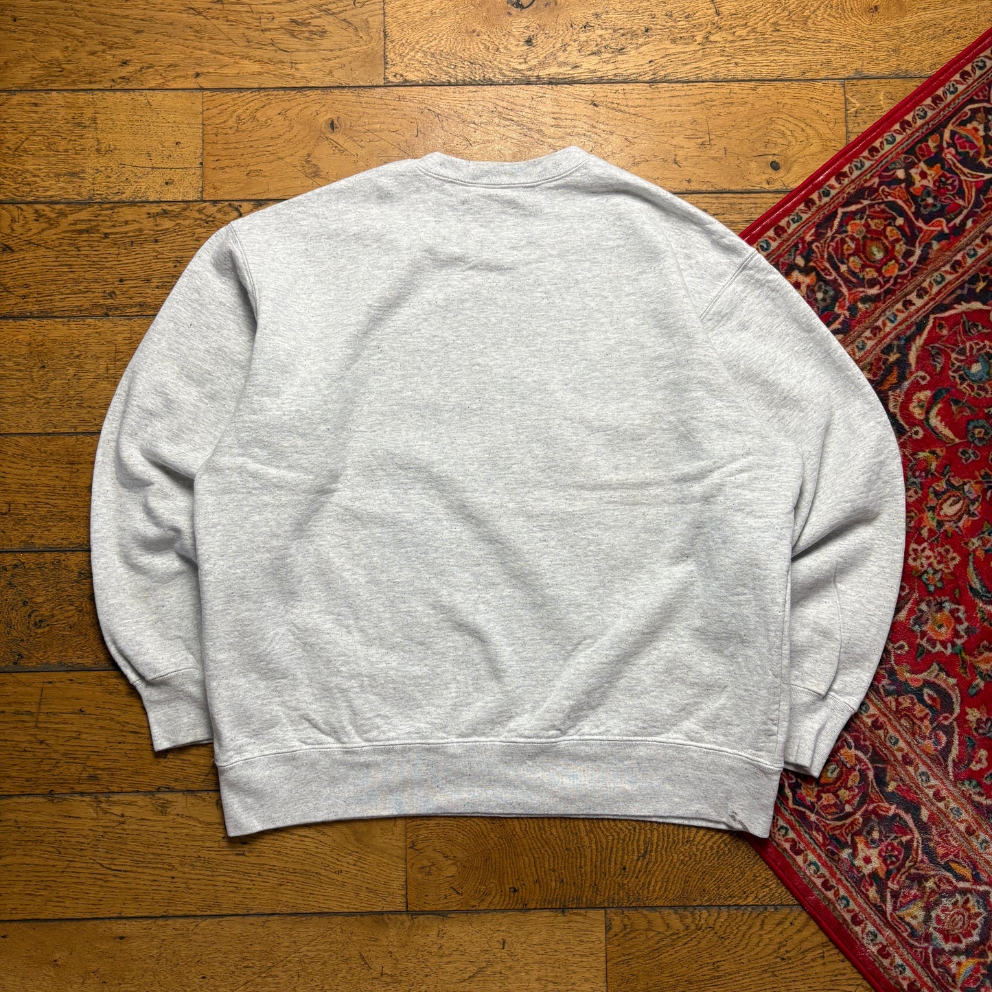 Vintage Supreme Mini Box Logo Boxy Grey Embroidered Sweatshirt - L