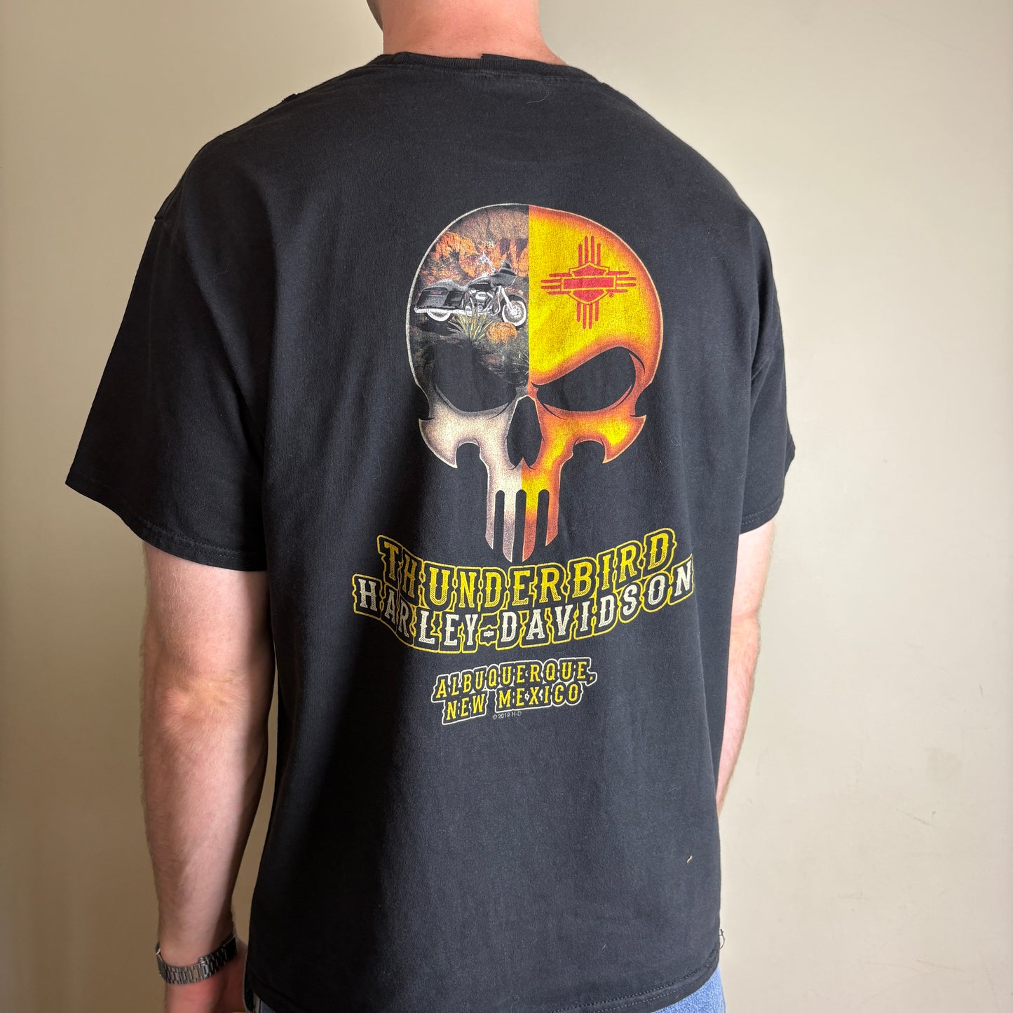 Vintage Harley Davidson Pitbull Black Graphic T-Shirt - L