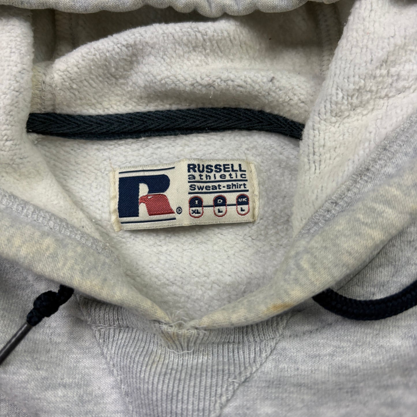 Vintage Grey Russell Athletic Grey Hoodie Sweatshirt - XL