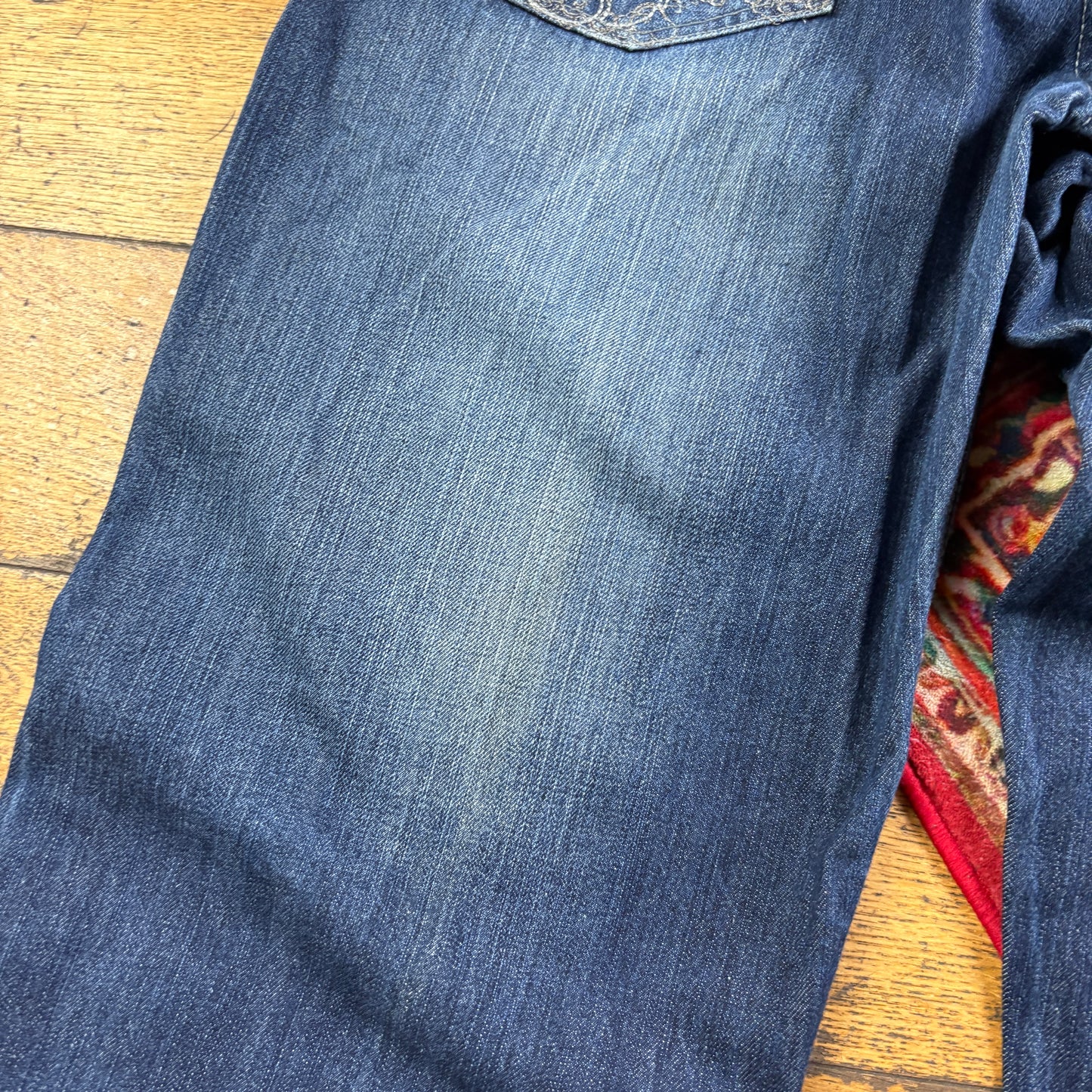 Vintage Ecko Unltd Blue Embroidered Y2K Hip Hop Baggy Jeans - 36