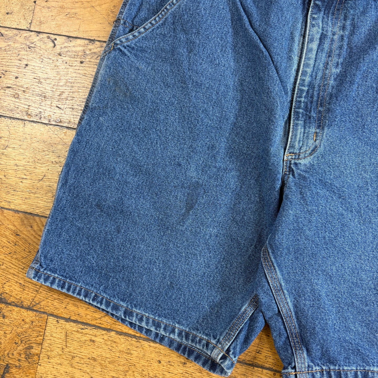 Vintage Carhartt Workwear Blue Baggy Carpenter Shorts - 34