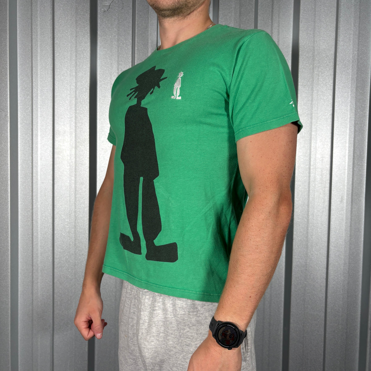 Stussy Green Graphic Embroidered T Shirt - XS