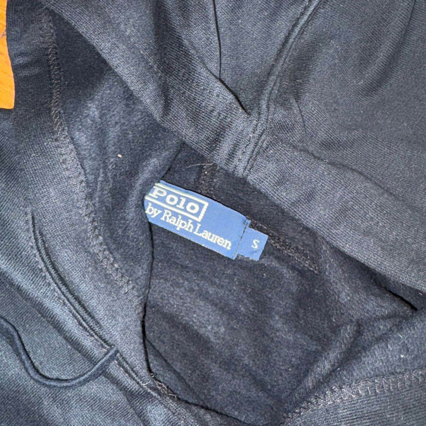 Vintage Ralph Lauren Black Embroidered Hoodie Sweatshirt - S