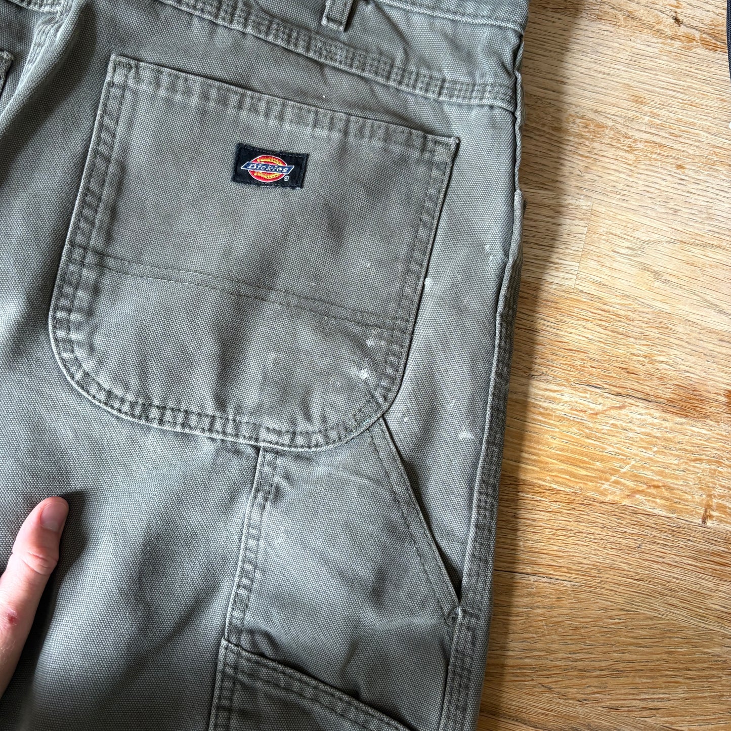 Vintage Dickies Green Workwear Carpenter Baggy Trousers - 34R