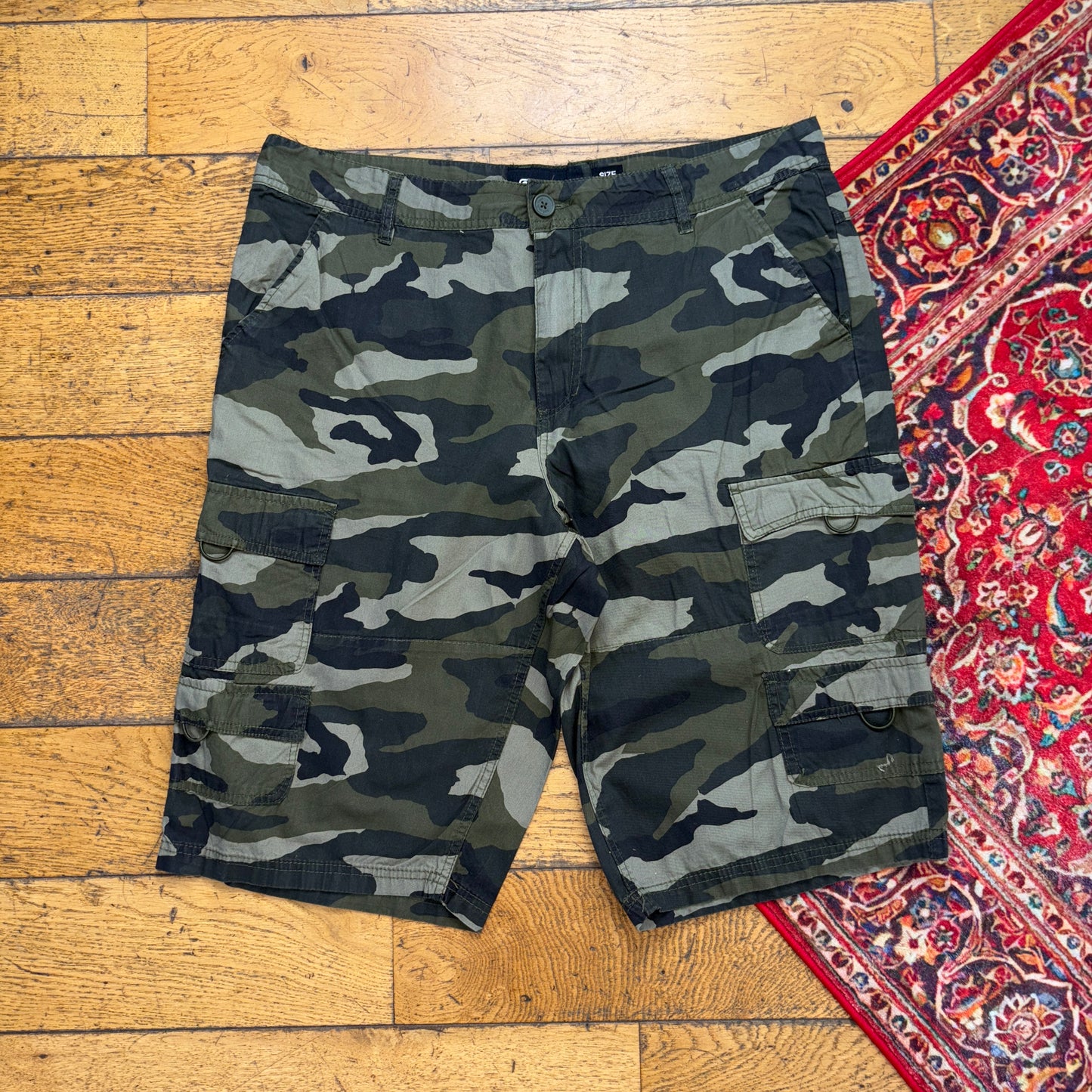 Vintage Ecko Unltd Green Camo Hip Hop Baggy Shorts Jorts - 40