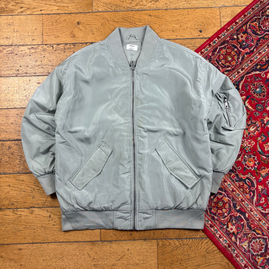 Vintage Grey MA-1 Bomber Jacket - M